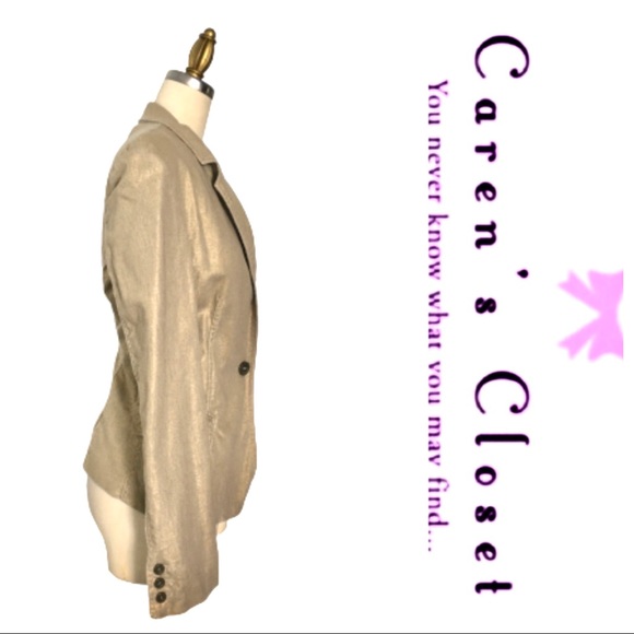 ADEC by Philippe Adec Gold Metallic Blazer - Picture 3 of 11